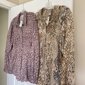 Women’s Lot  of 2 *NEW* long sleeve blouses